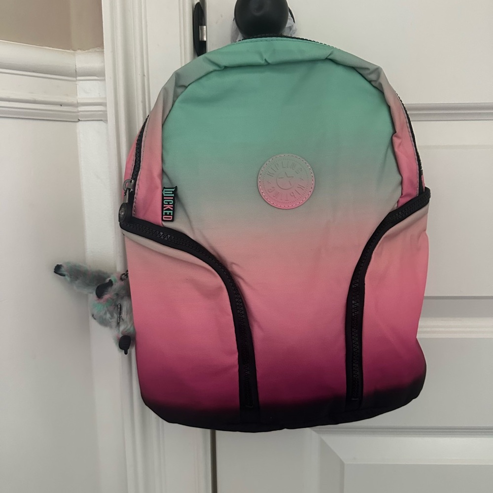 Wicked Kipling gradient magic pink green backpack NWT!
